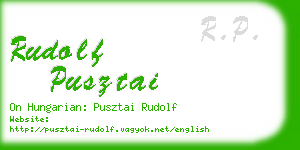 rudolf pusztai business card